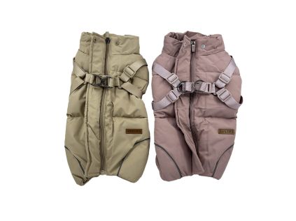 Vento zimní bunda pro sa na ZIP (Barva Růžová, Délka zad psa 45, Obvod hrudníku 52 - 60 cm)