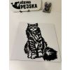 Mainská mývalí kočka dřevěná dekorace na zeď